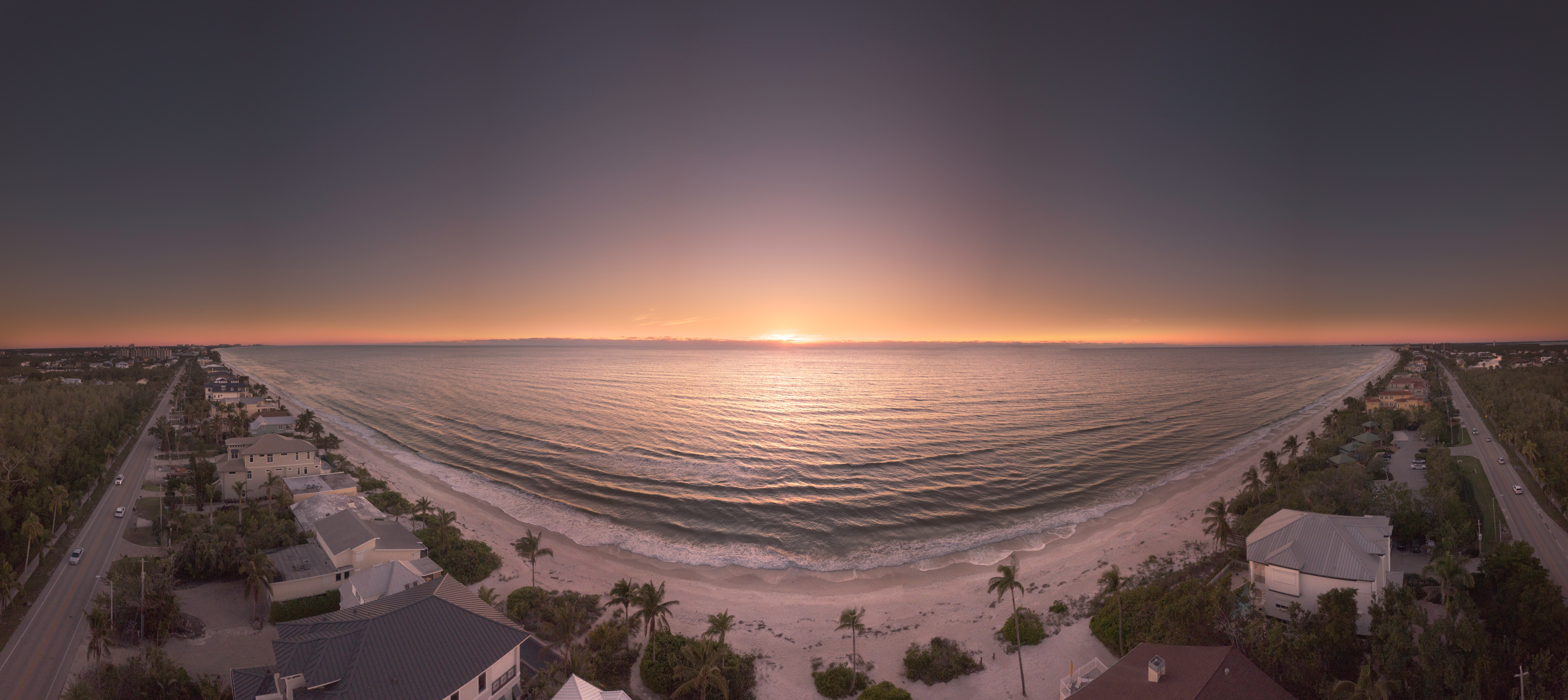 Beach dawn dusk